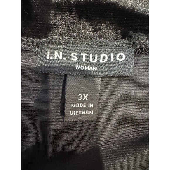 Black velour velvet bell sleeve tunic top womens 3X whimsigoth peasant holiday - Picture 6 of 8